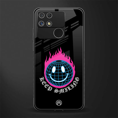 keep smiling back phone cover | glass case for realme narzo 50a