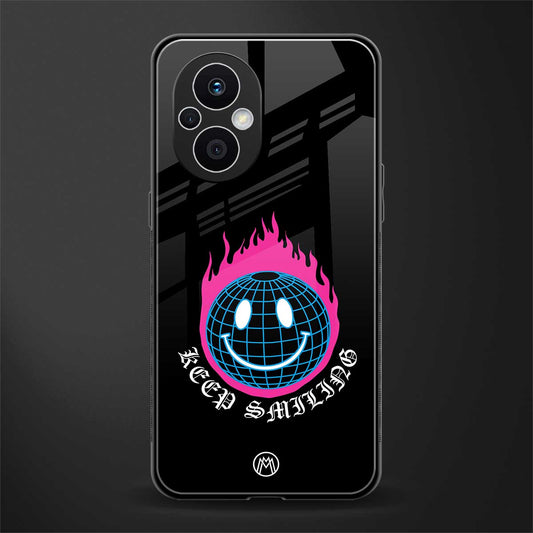 keep smiling back phone cover | glass case for oppo f21 pro 5g