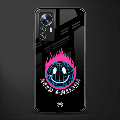 keep smiling back phone cover | glass case for xiaomi 12 pro