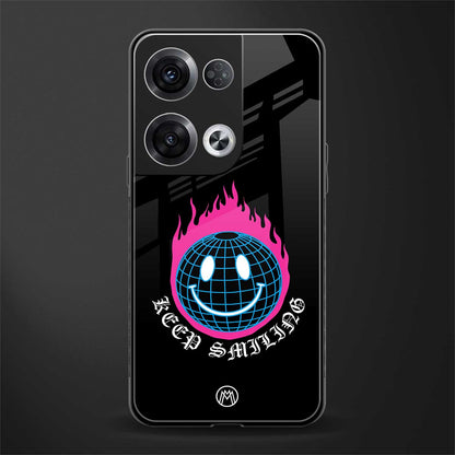 keep smiling back phone cover | glass case for oppo reno 8 pro