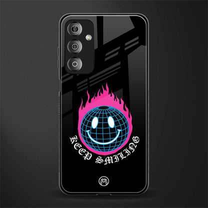 keep smiling back phone cover | glass case for samsung galaxy f23 5g