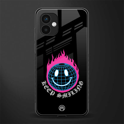 keep smiling back phone cover | glass case for samsung galaxy a04