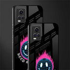keep smiling back phone cover | glass case for vivo v21e 4g