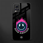 keep smiling back phone cover | glass case for vivo v21e 4g