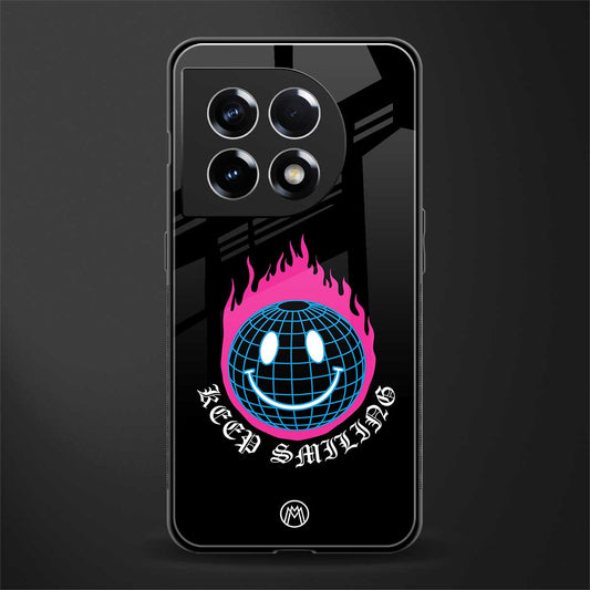 keep smiling back phone cover | glass case for oneplus 11