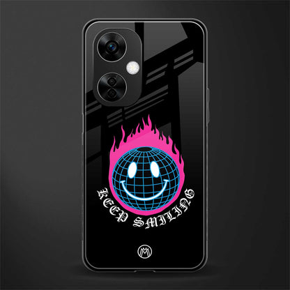 keep smiling back phone cover | glass case for oneplus nord ce 3 lite