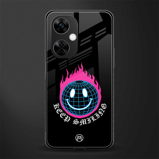 keep smiling back phone cover | glass case for oneplus nord ce 3 lite