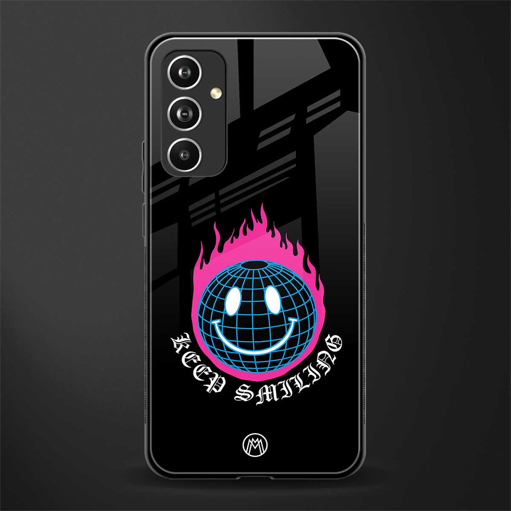 keep smiling back phone cover | glass case for samsung galaxy a54 5g