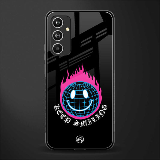 keep smiling back phone cover | glass case for samsung galaxy a54 5g