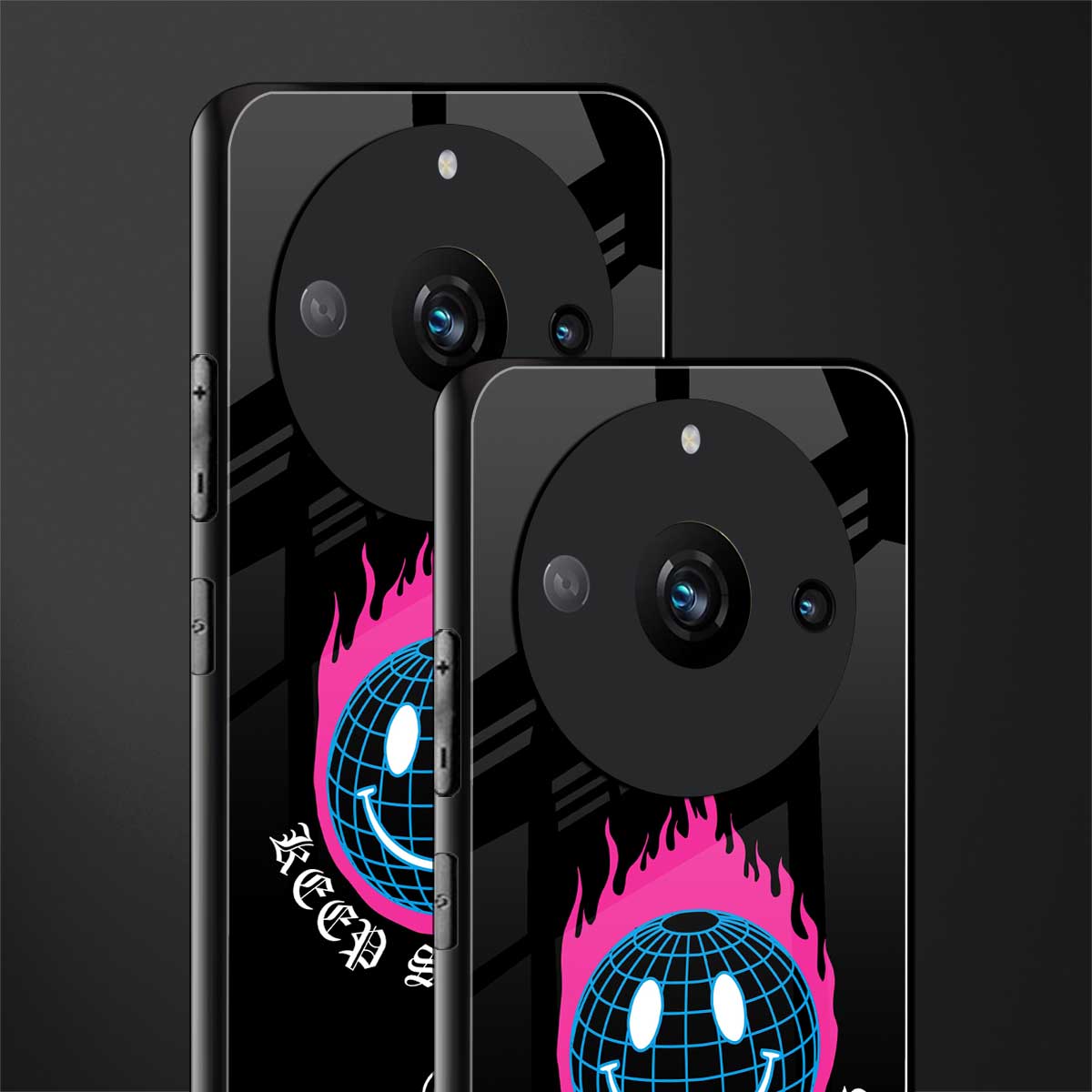 keep smiling back phone cover | glass case for realme 11 pro 5g