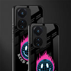 keep smiling back phone cover | glass case for vivo t1 44w 4g