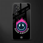 keep smiling back phone cover | glass case for samsun galaxy a24 4g