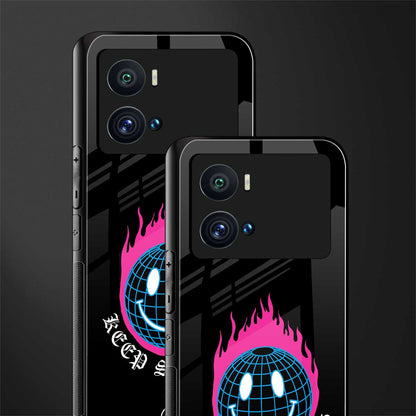 keep smiling back phone cover | glass case for iQOO 9 Pro