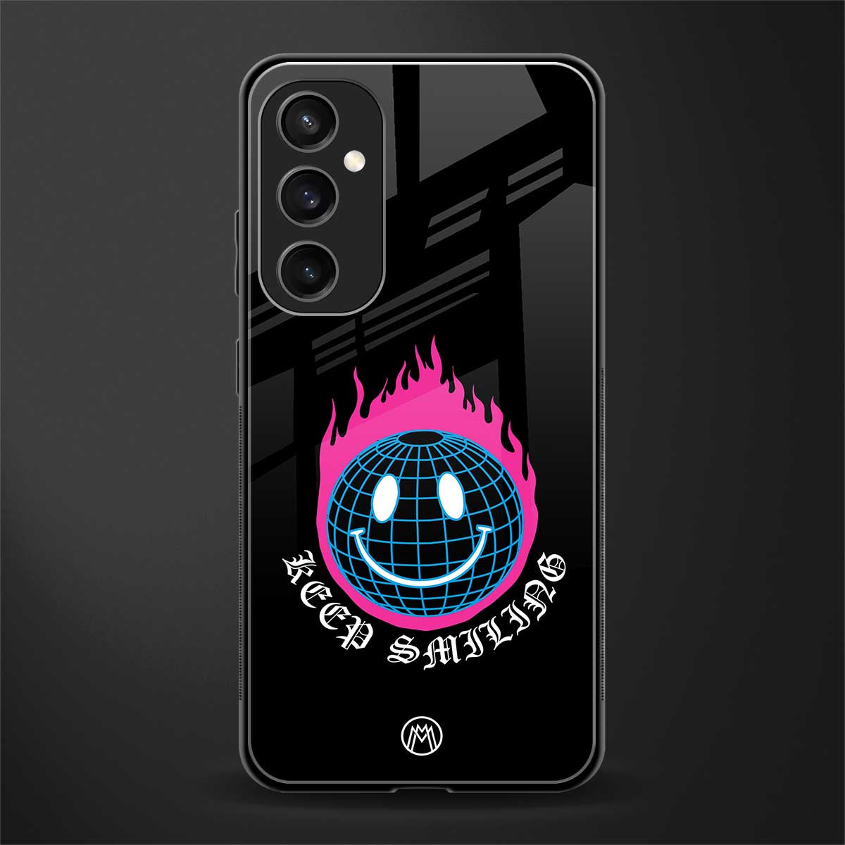 keep smiling back phone cover | glass case for samsung galaxy s23 fe 5g