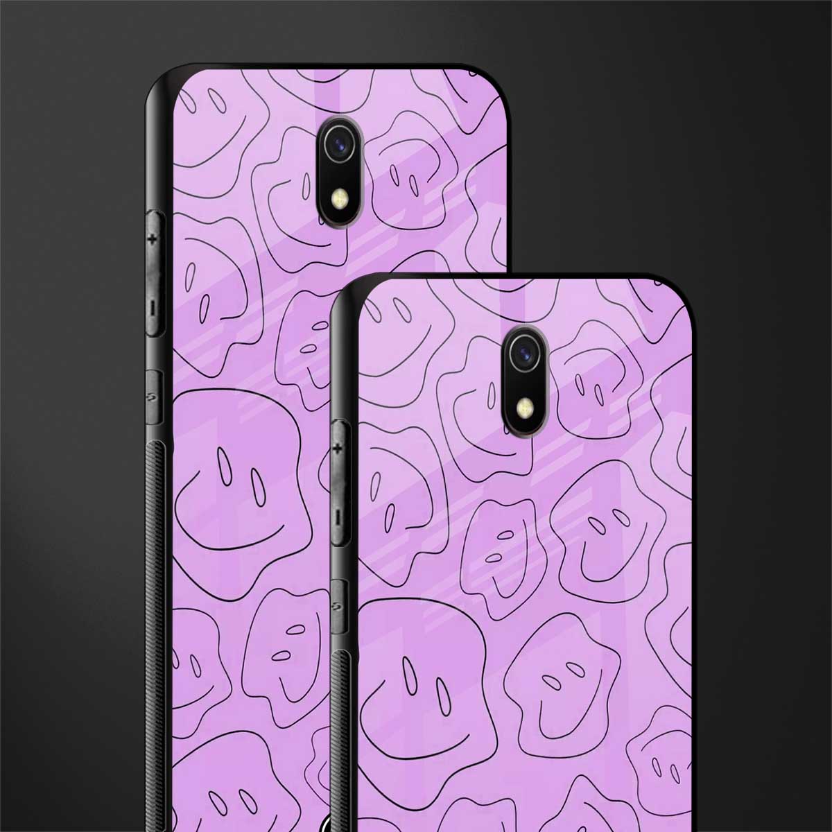 kinda sad kinda happy glass case for redmi 8a image-2
