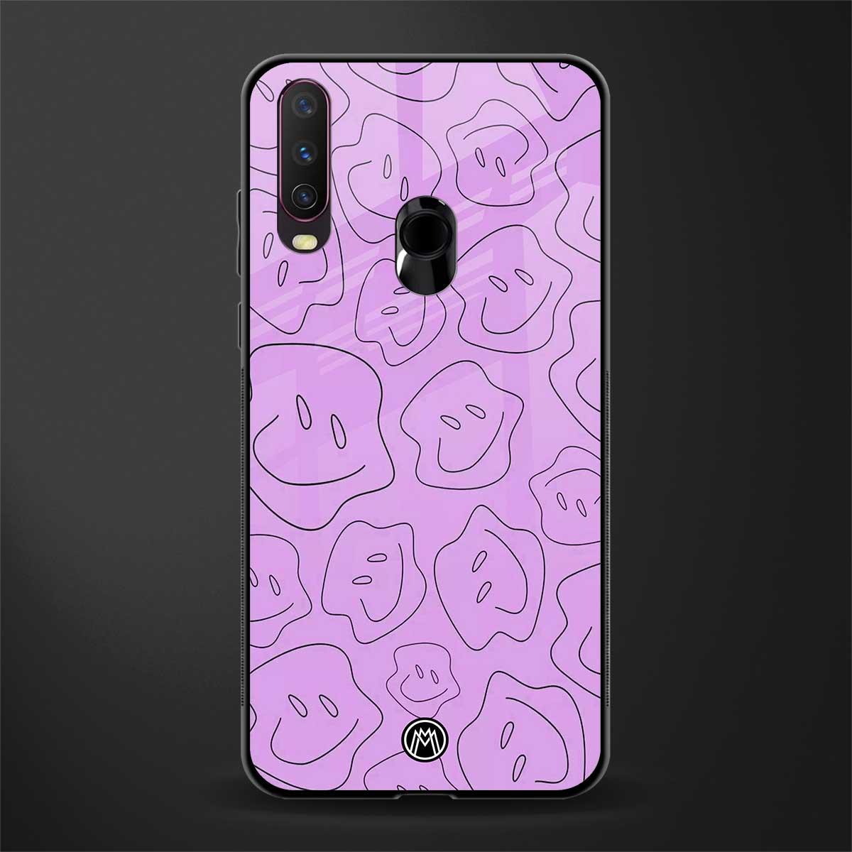kinda sad kinda happy glass case for vivo y12 image