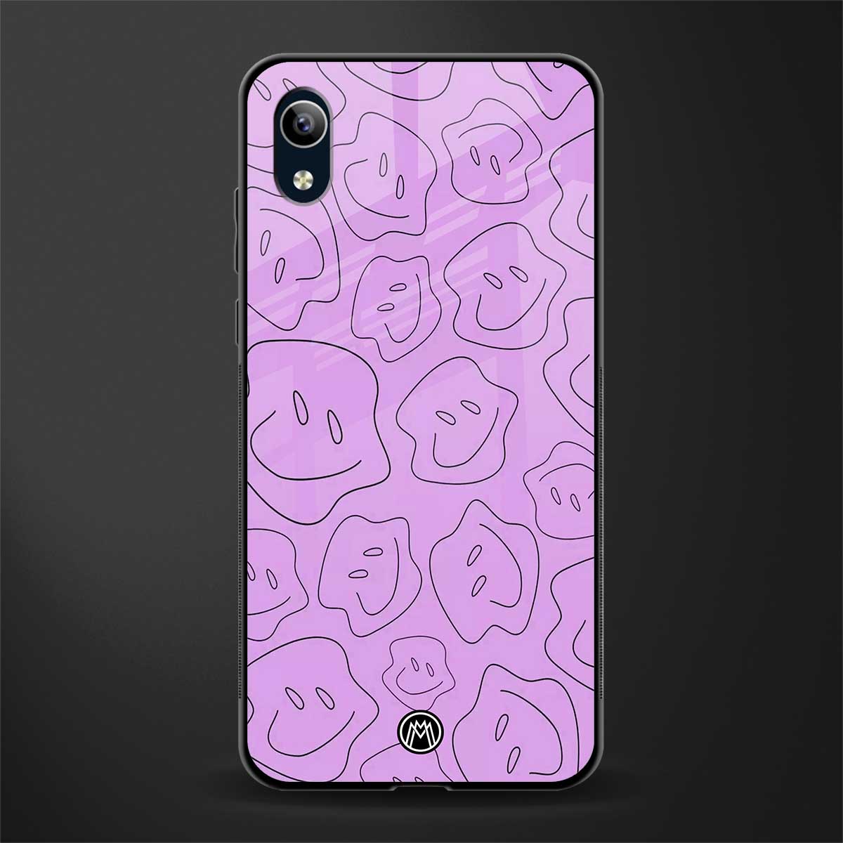 kinda sad kinda happy glass case for vivo y1s without fingerprint image