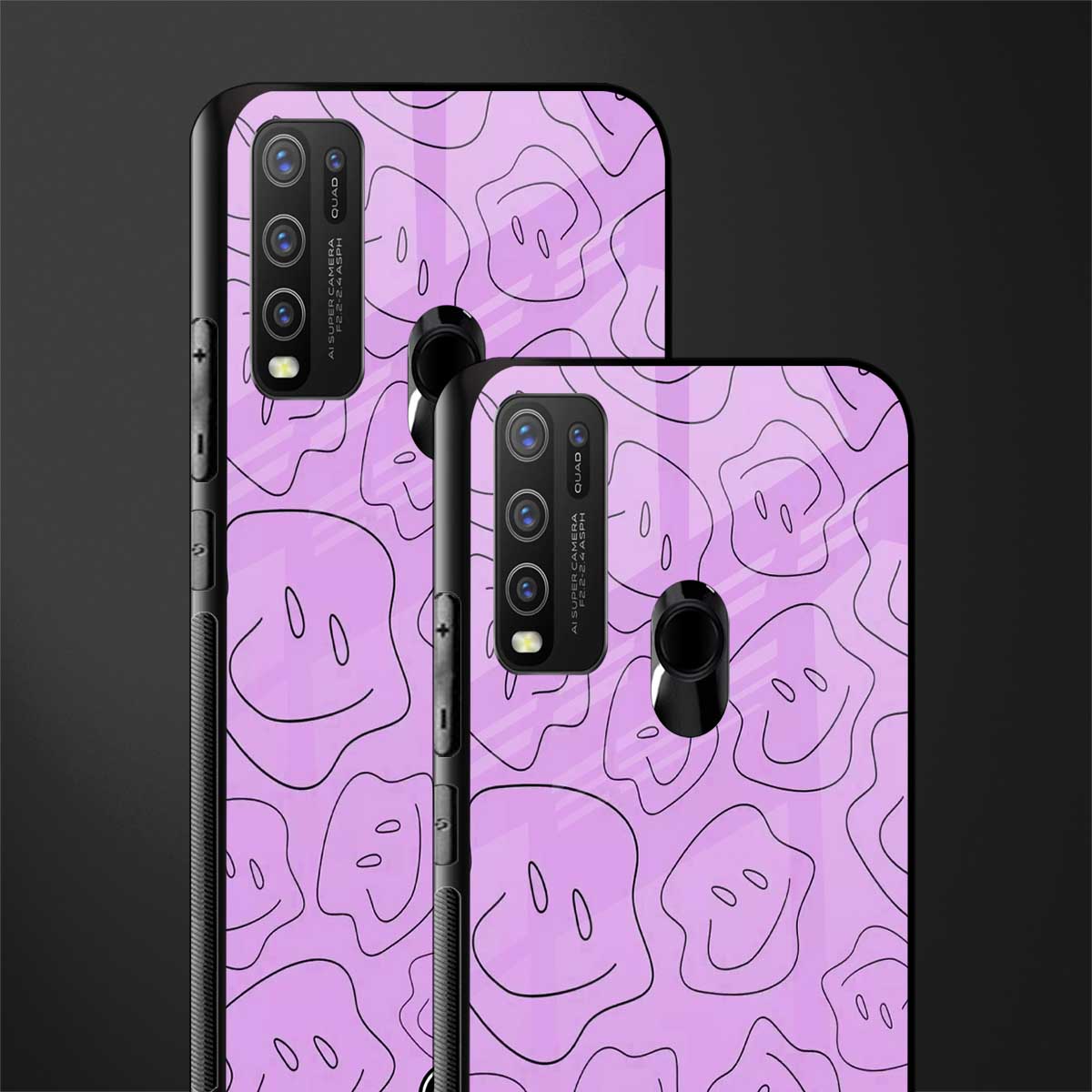 kinda sad kinda happy glass case for vivo y50 image-2