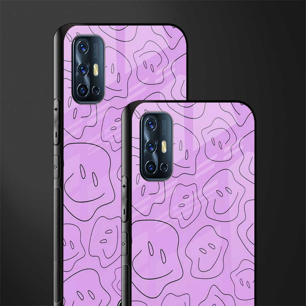 kinda sad kinda happy glass case for vivo v17 image-2