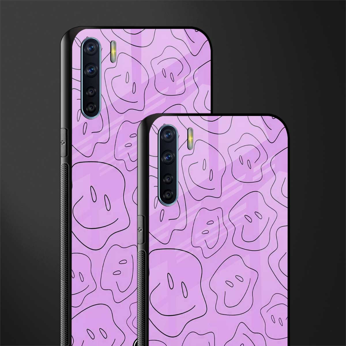 kinda sad kinda happy glass case for oppo f15 image-2