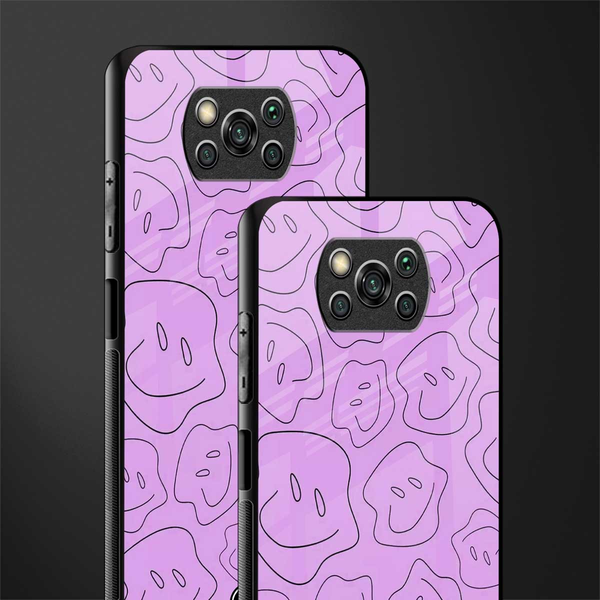 kinda sad kinda happy glass case for poco x3 image-2