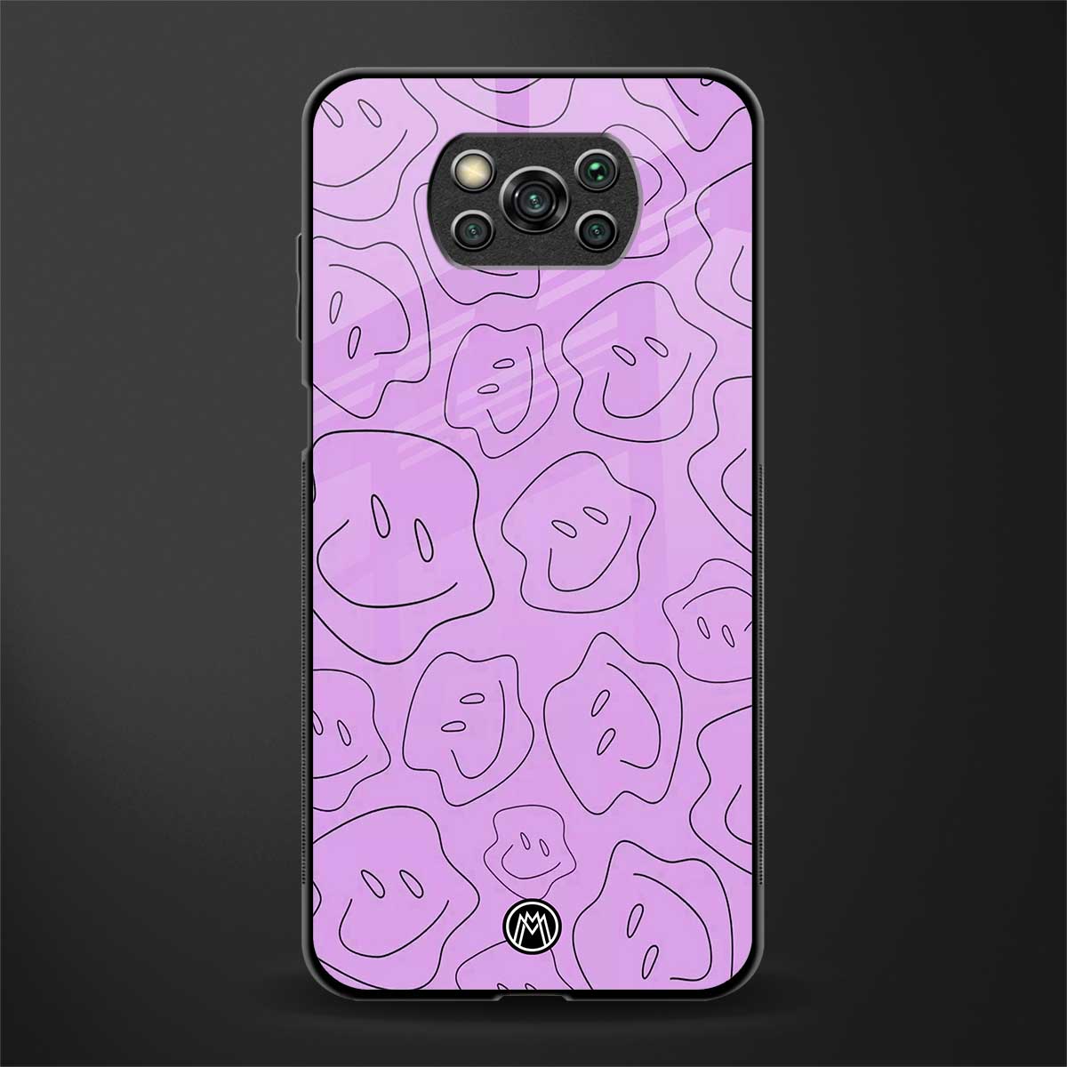 kinda sad kinda happy glass case for poco x3 image