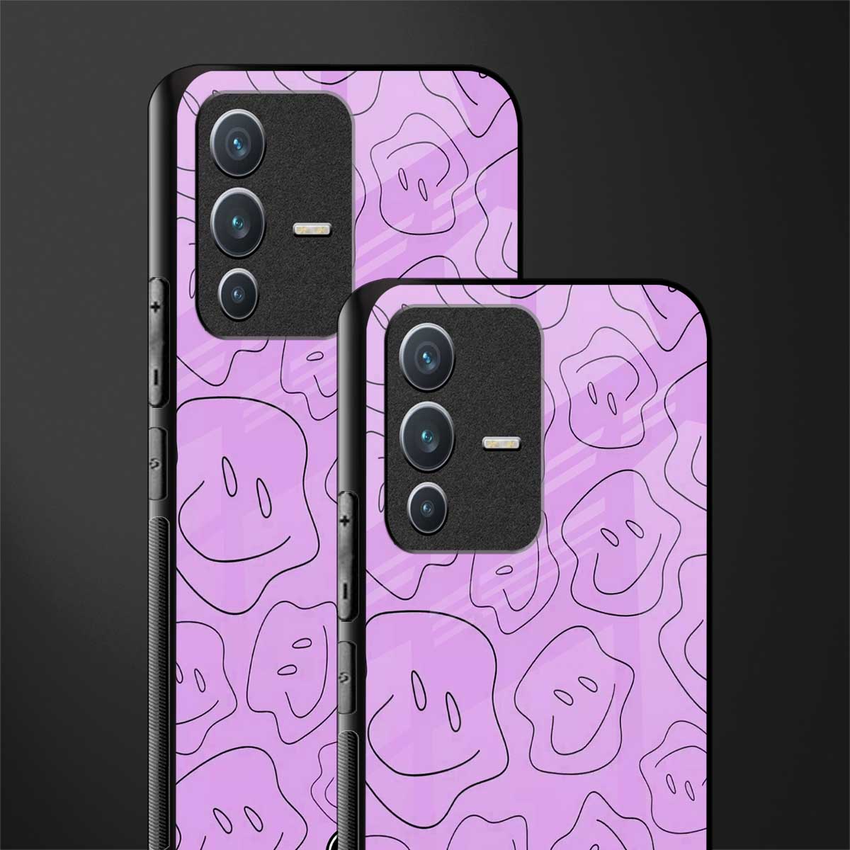 kinda sad kinda happy glass case for vivo v23 5g image-2