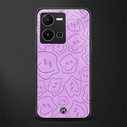 kinda sad kinda happy back phone cover | glass case for vivo y35 4g