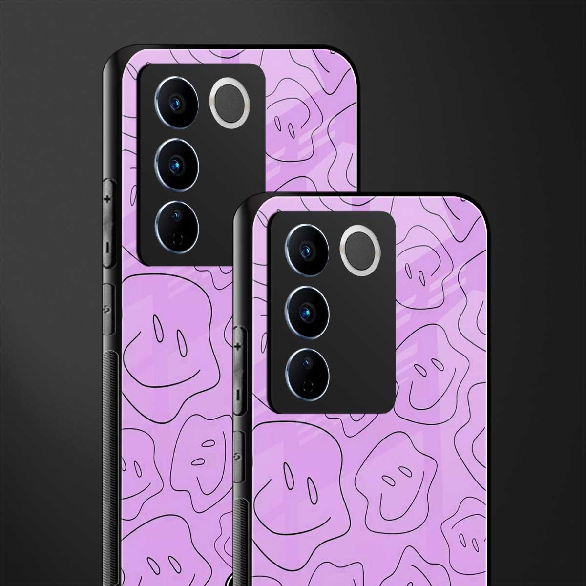 kinda sad kinda happy back phone cover | glass case for vivo v27 pro 5g