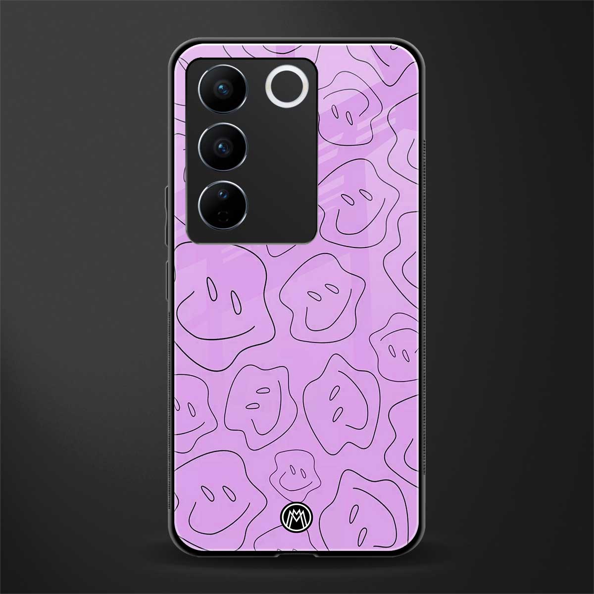 kinda sad kinda happy back phone cover | glass case for vivo v27 pro 5g