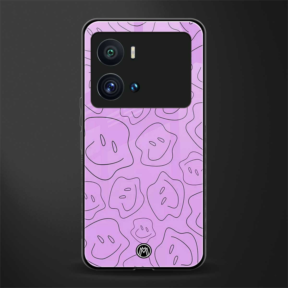 kinda sad kinda happy back phone cover | glass case for iQOO 9 Pro