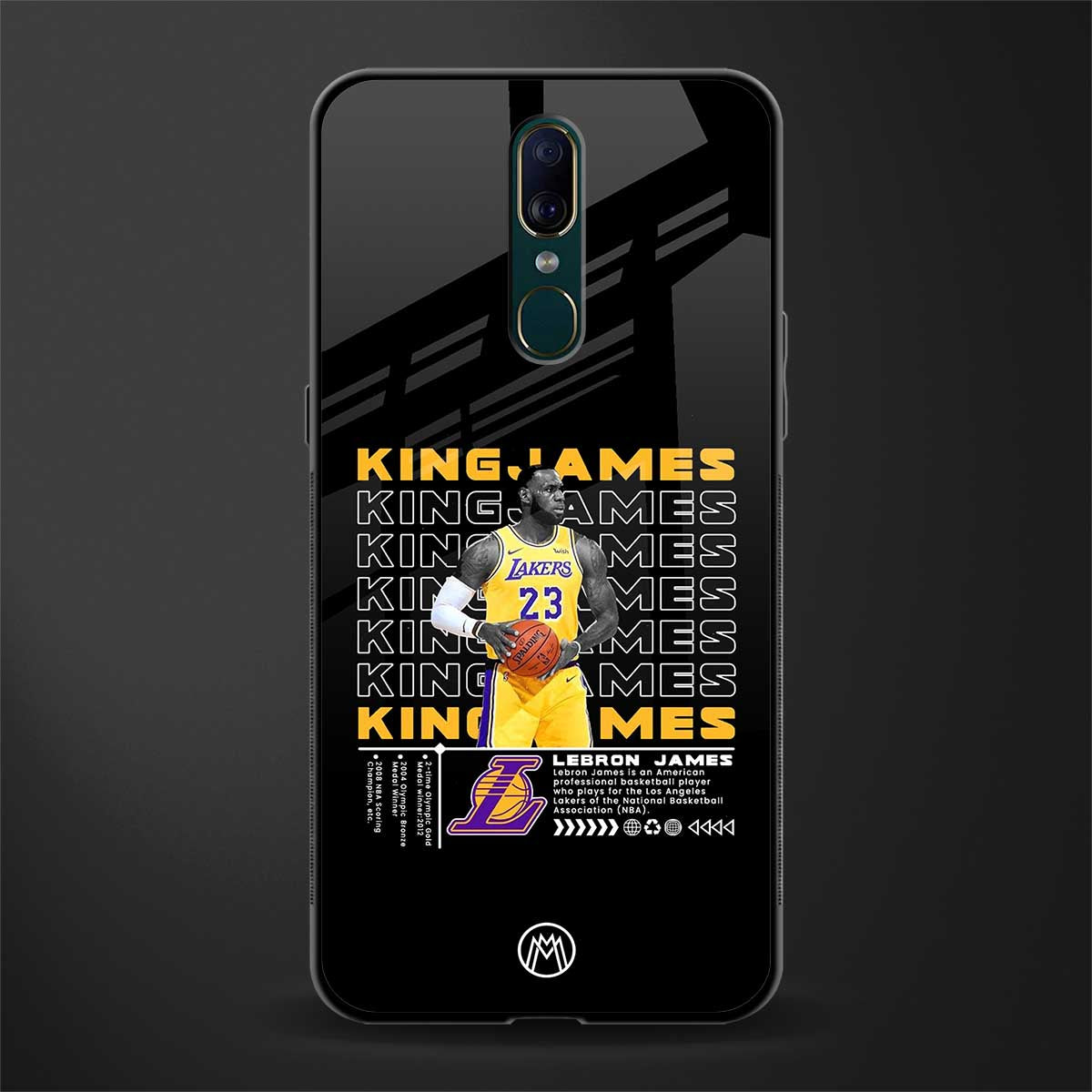 king james glass case for oppo a9 image