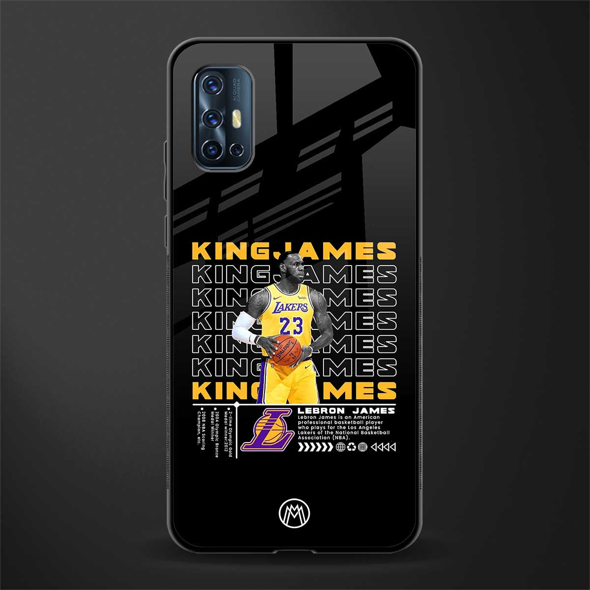 king james glass case for vivo v17 image