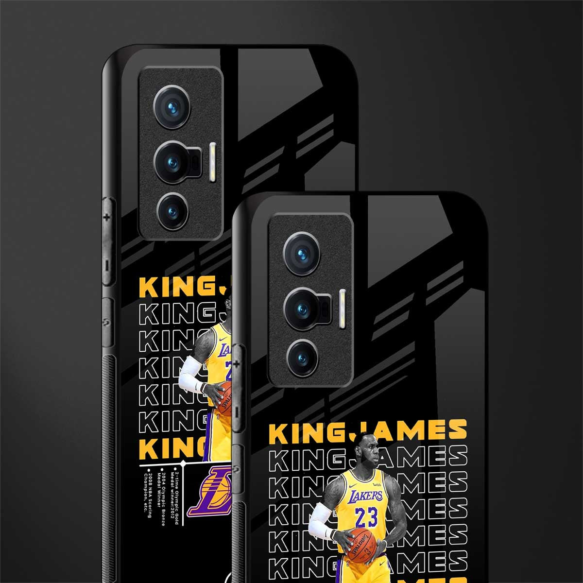 king james glass case for vivo x70 image-2