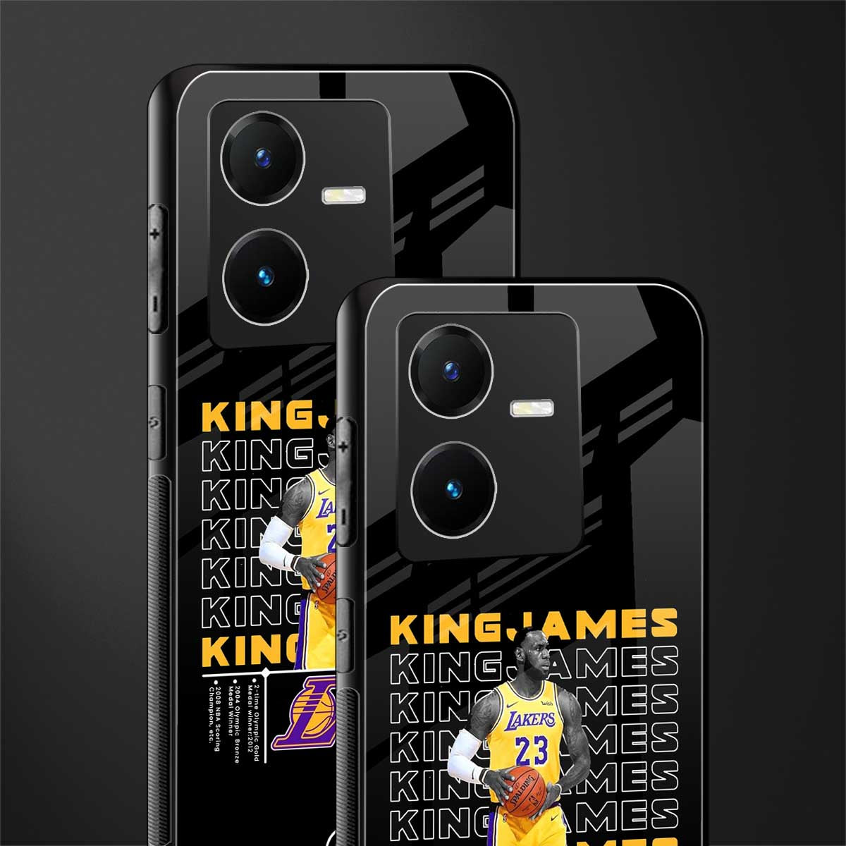 king james back phone cover | glass case for vivo y22