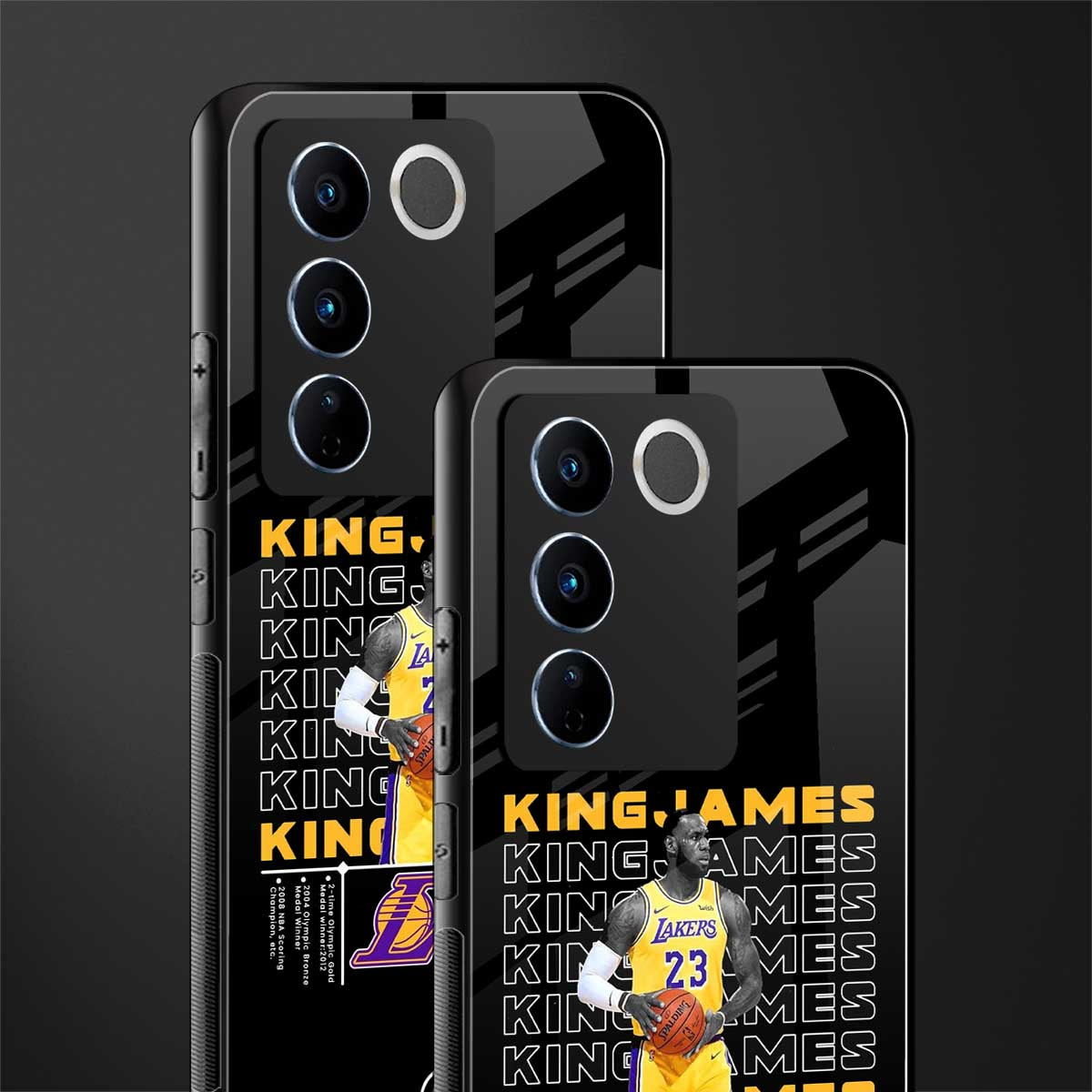 king james back phone cover | glass case for vivo v27 pro 5g