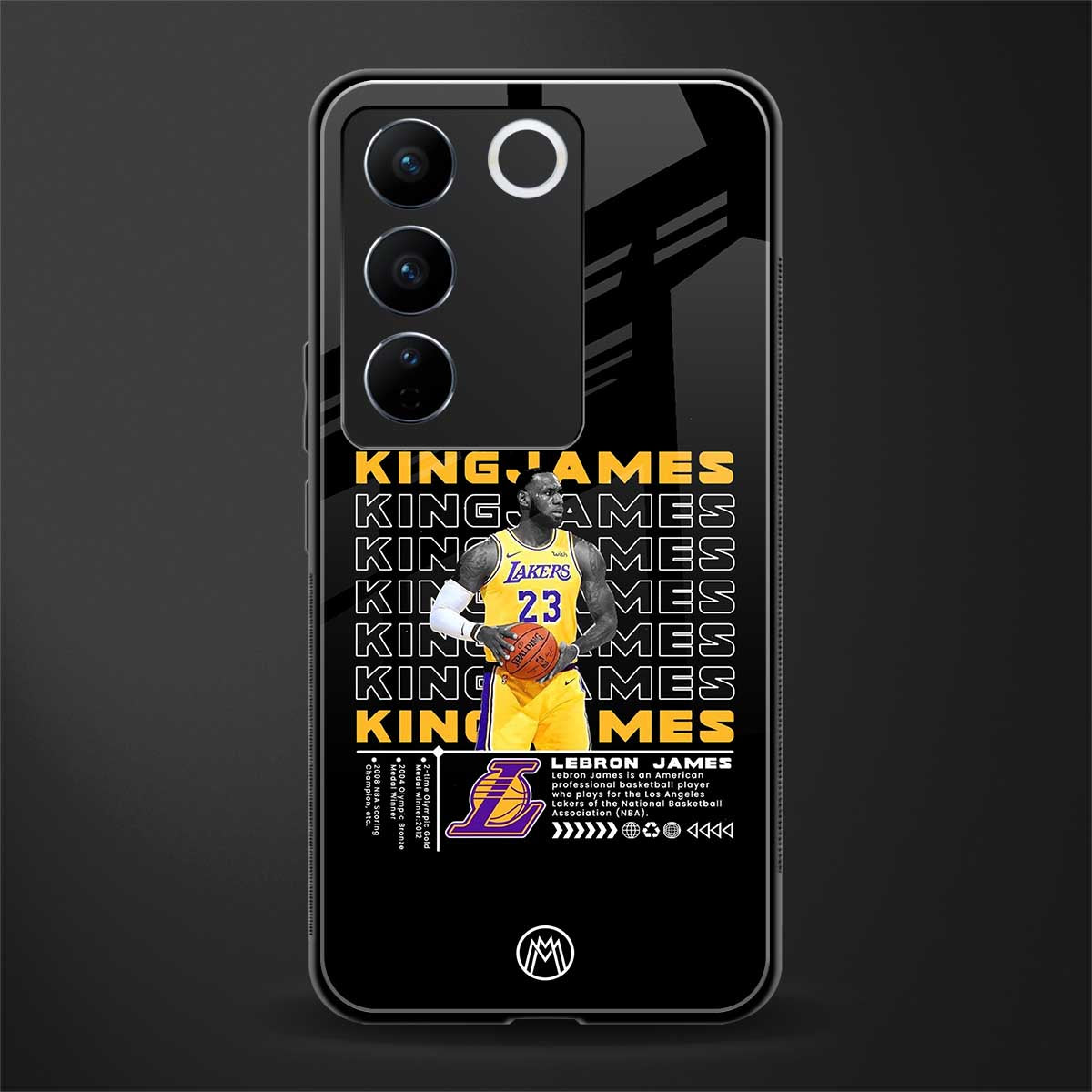 king james back phone cover | glass case for vivo v27 pro 5g