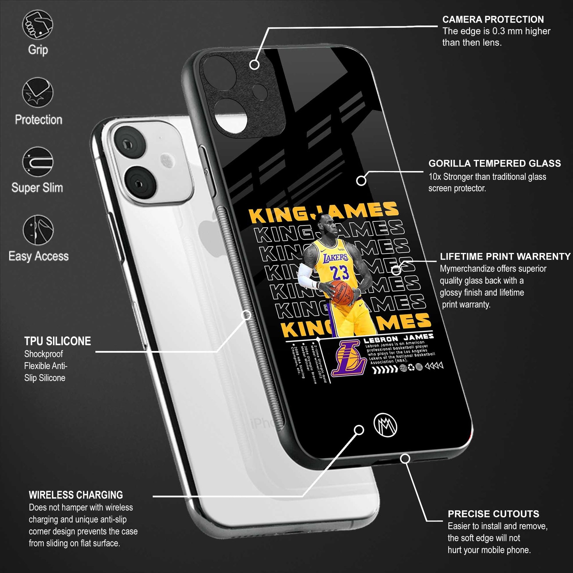 king james glass case for vivo v11 pro image-4