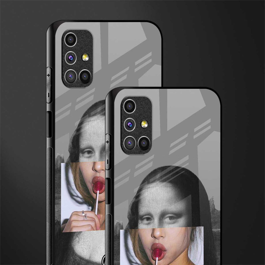 la mona lisa glass case for samsung galaxy m51 image-2