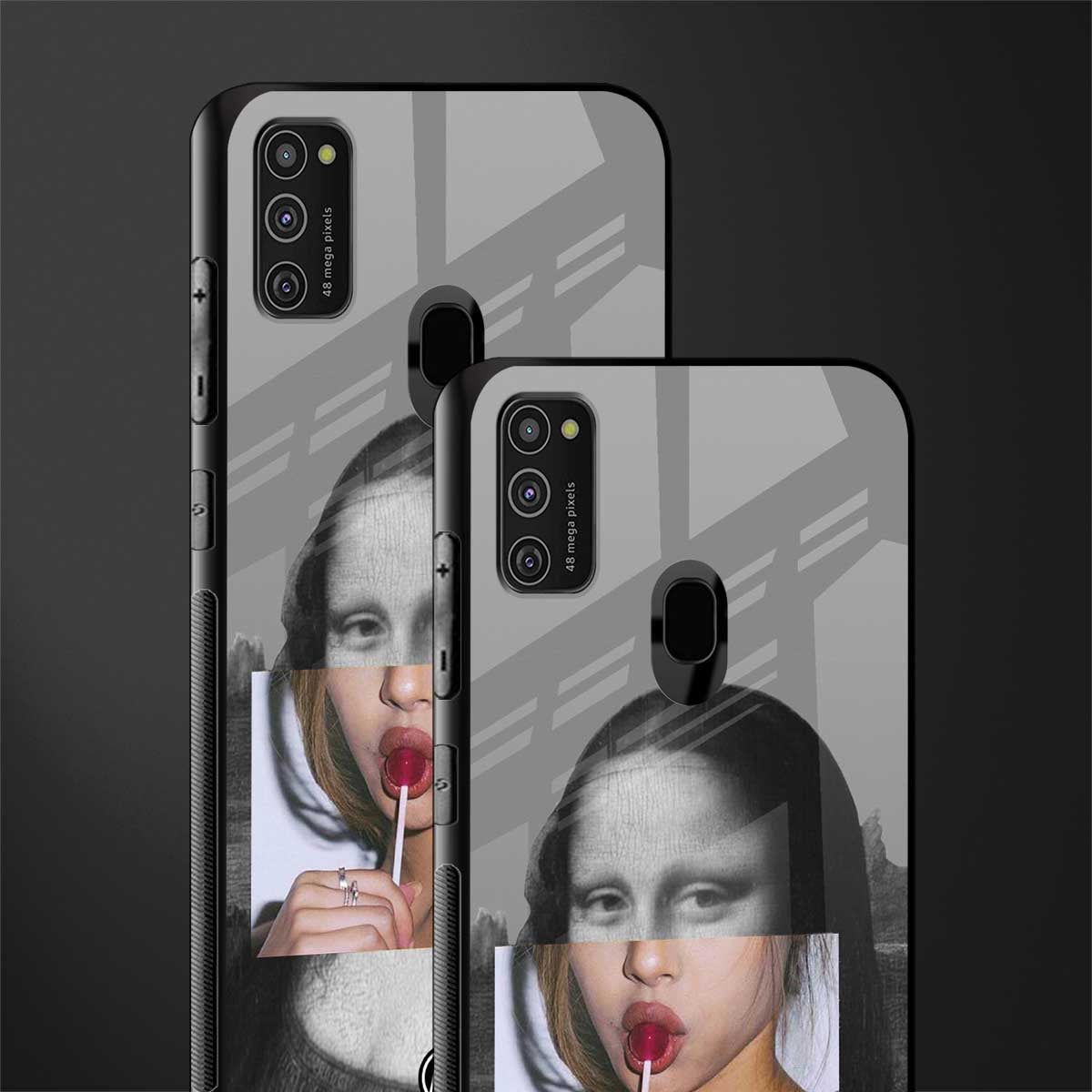 la mona lisa glass case for samsung galaxy m30s image-2