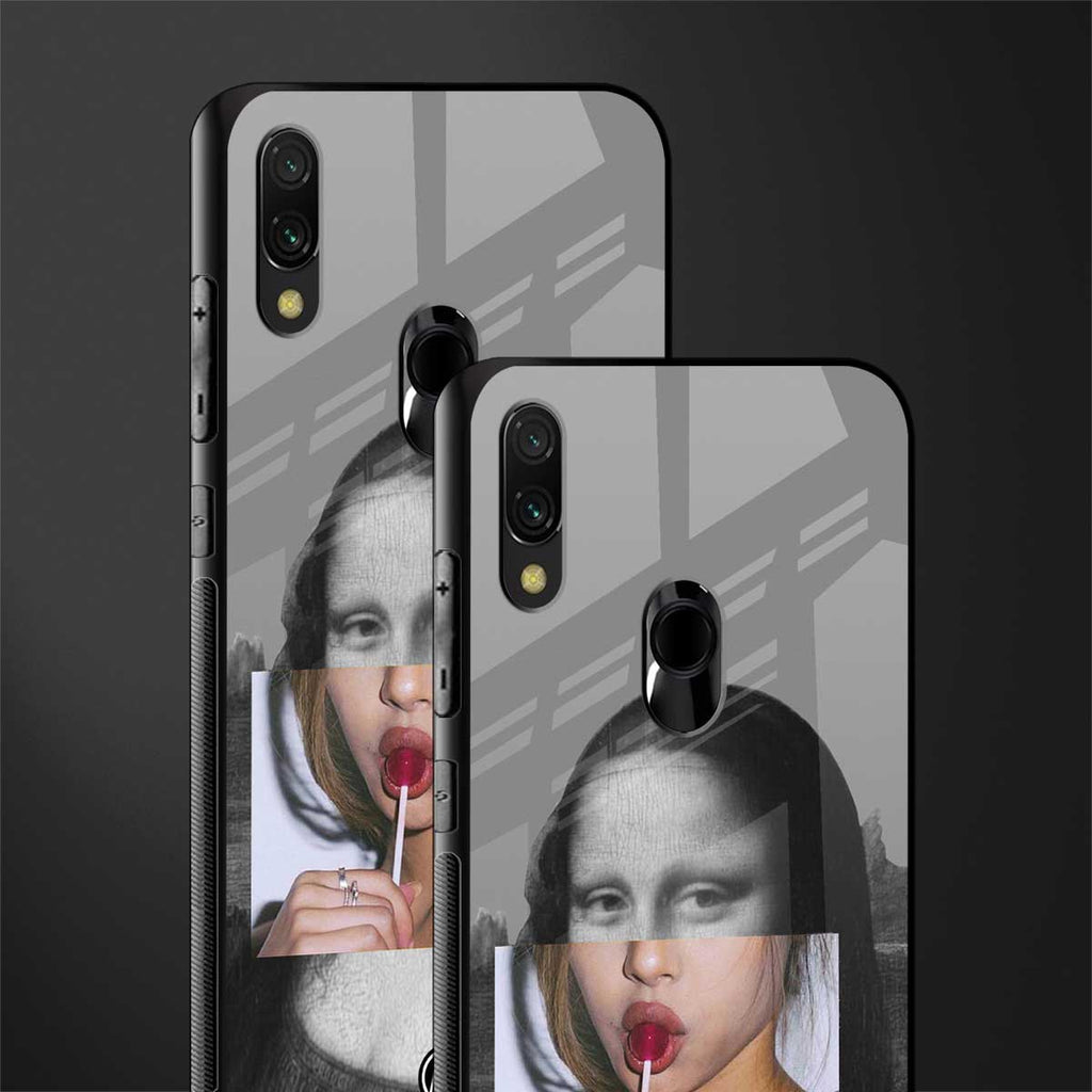 la mona lisa glass case for redmi 7redmi y3 image-2