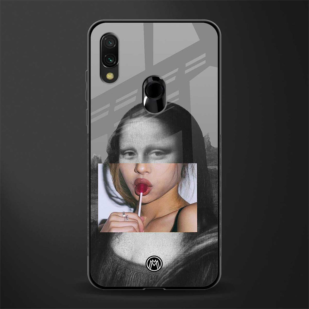 la mona lisa glass case for redmi 7redmi y3 image