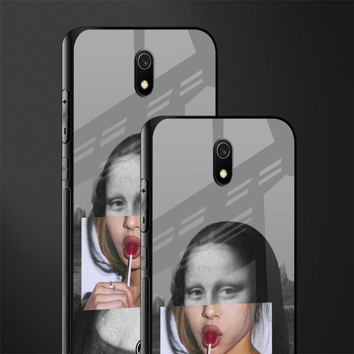 la mona lisa glass case for redmi 8a image-2