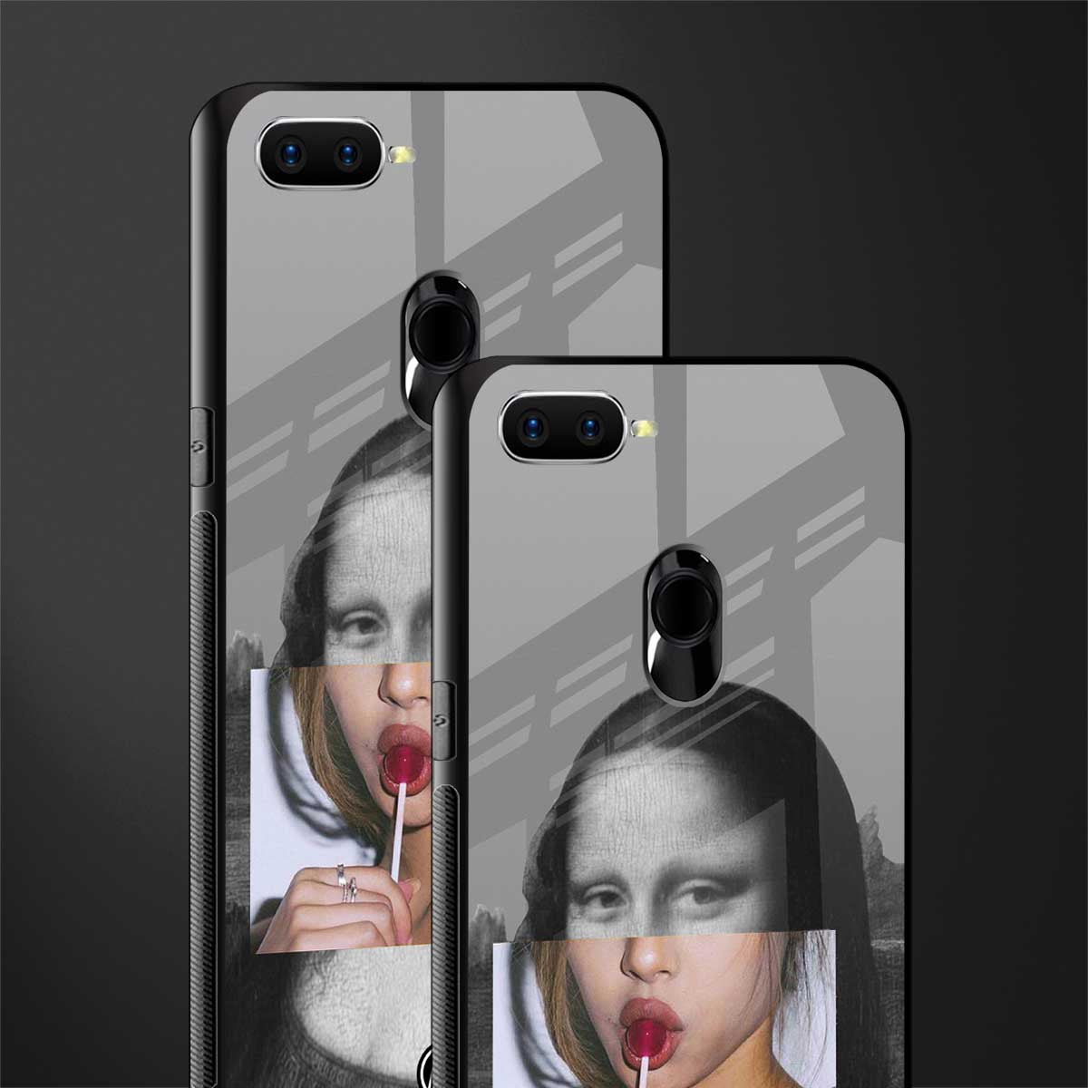 la mona lisa glass case for oppo a7 image-2