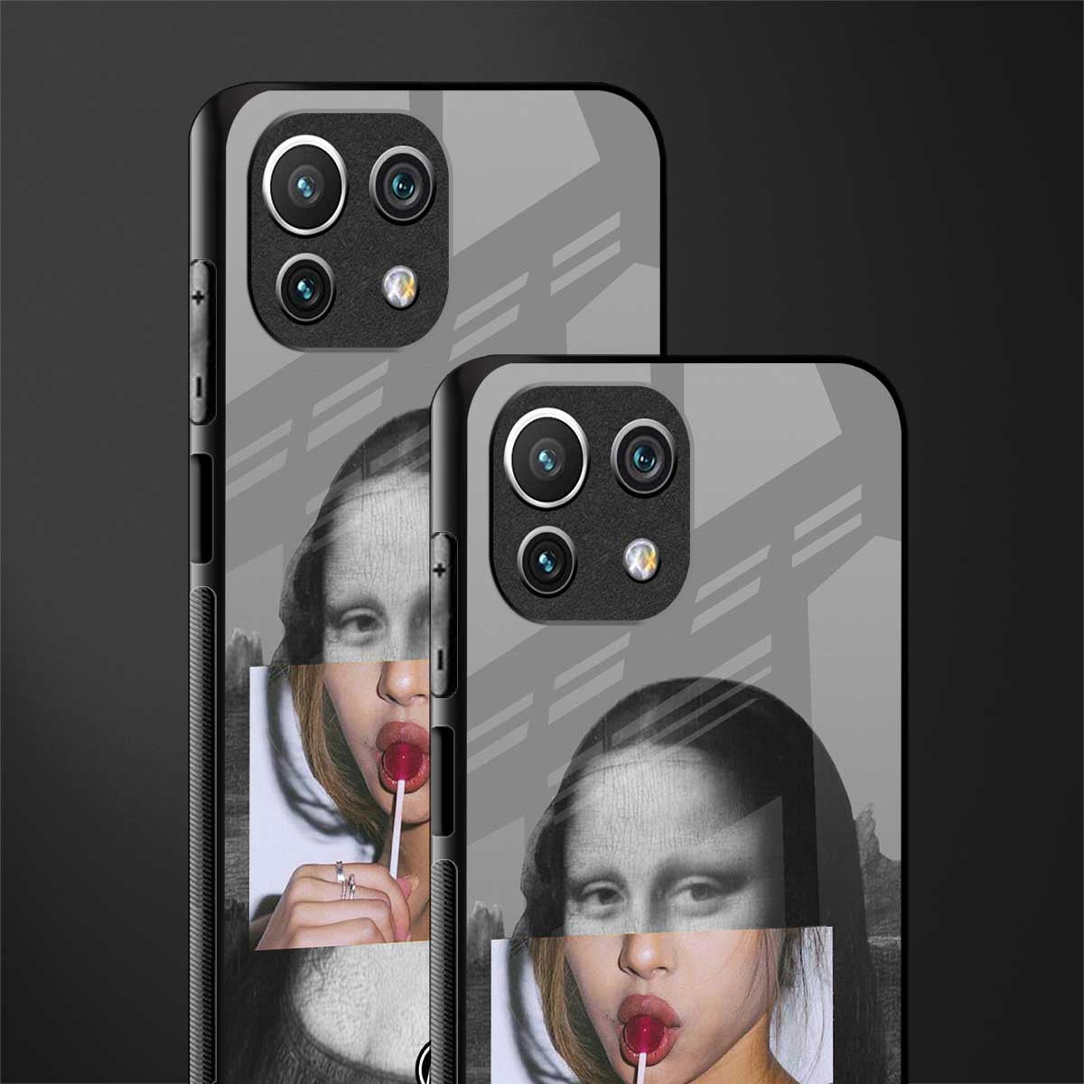 la mona lisa glass case for mi 11 lite image-2