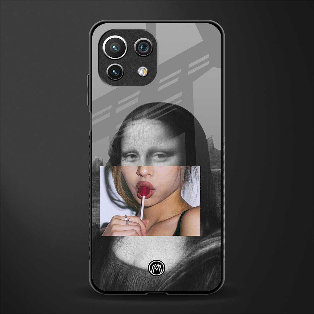 la mona lisa glass case for mi 11 lite image