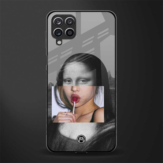 la mona lisa back phone cover | glass case for samsung galaxy a22 4g