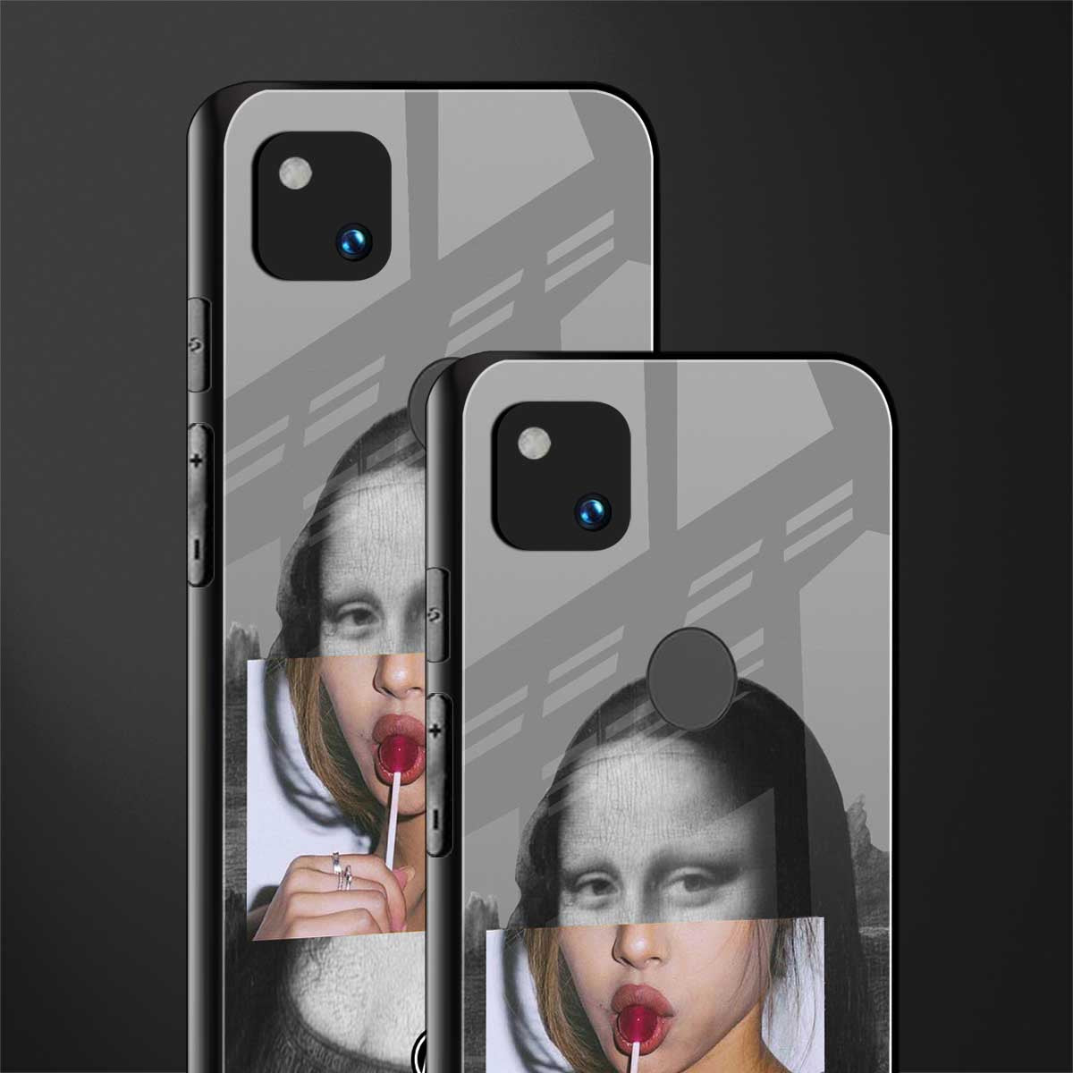 la mona lisa back phone cover | glass case for google pixel 4a 4g