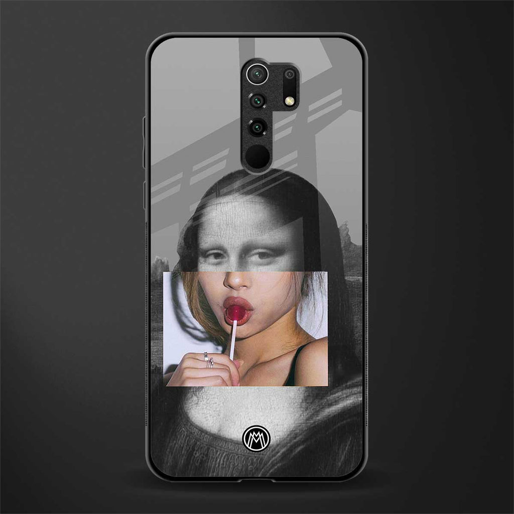 la mona lisa glass case for redmi 9 prime image
