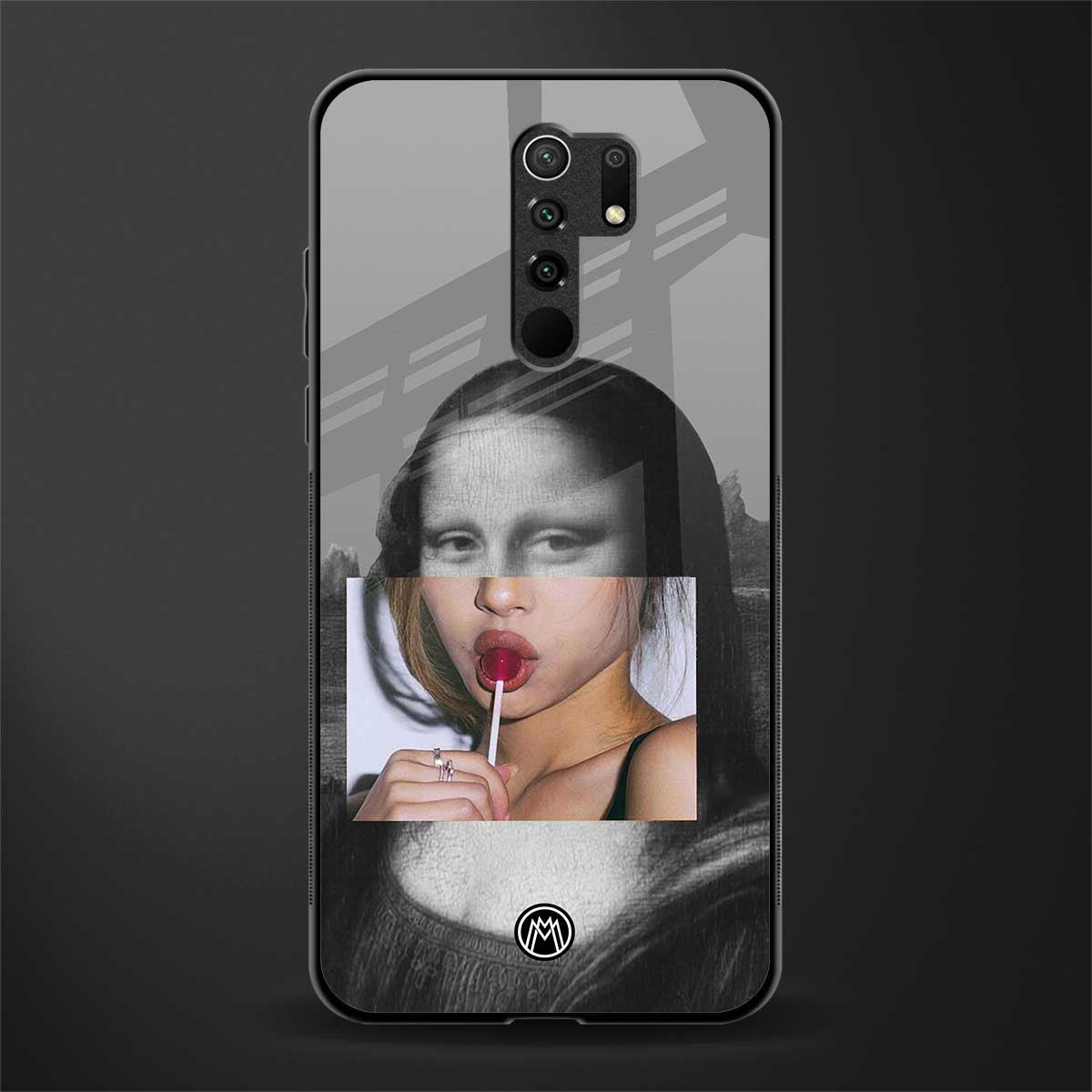 la mona lisa glass case for redmi 9 prime image